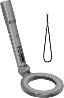 Handheld metaaldetector zwart, opvouwbare sonde 30 cm