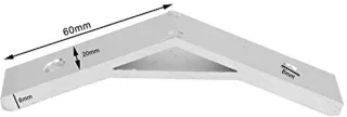 Hoeksteunen 2020 135° Aluminiumlegering - 10 stuks