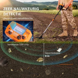 JMZR® Metaaldetector Starterset met Pinpointer