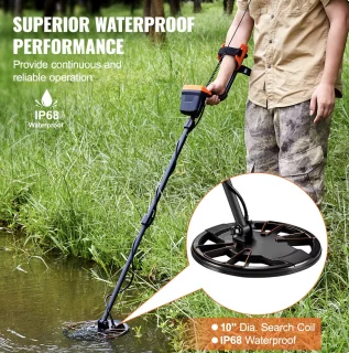 J&R Metaaldetector 10 inch LCD 7 Modi Waterdicht