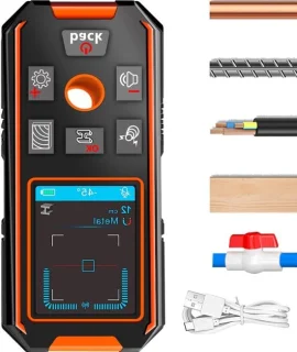 Kabelzoeker wandscanner metaaldetector - zwart