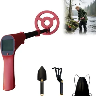 Kindermetaaldetector + opgraafset - rood