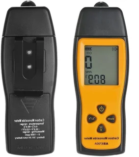 Koolmonoxide melder CO meter oranje zwart