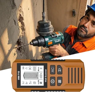 Merk Handheld Metaaldetector Wand - Geel
