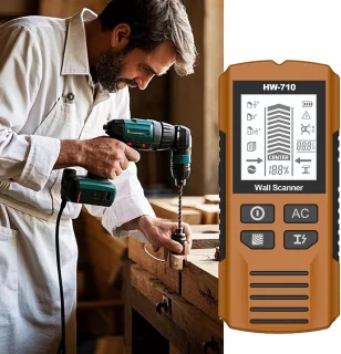 Merk Handheld Metaaldetector Wand - Geel