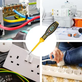 Merkloos Digitale spanningstestpen (circuitdetector)