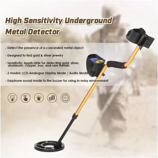 Merkloos Metaaldetector 120 cm - Geel