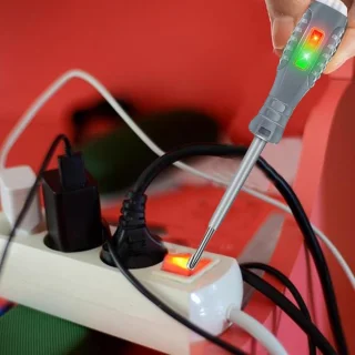 Merkloos Spanningsdetector Meetpen Schroevendraaier 24-250V Grijs