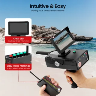 Metaaldetector 3D LED-display lange afstand