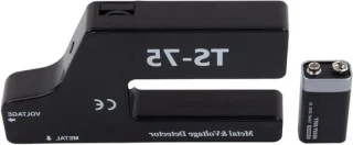 Metaaldetector en spanningszoeker 15 cm zwart