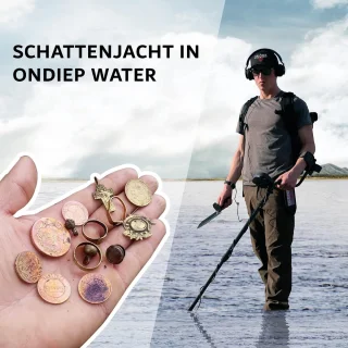 Metaaldetector Goud Detector IP68 Waterdicht Met Display En Koptelefoonaansluiting