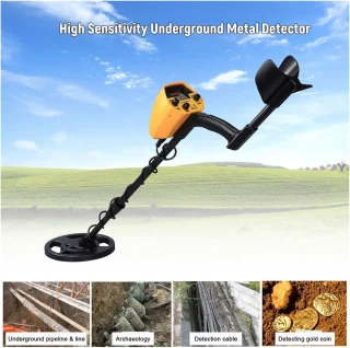 Metaaldetector goudzoeker muntendetector oranje
