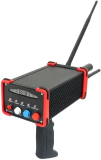 Metaaldetector goudzoeker rood zwart