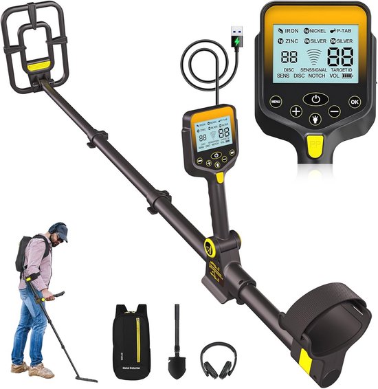 Metaaldetector IP68 10" Waterdicht Professioneel Met LCD