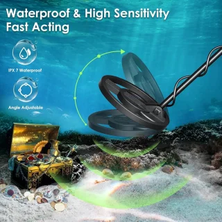 Metaaldetector junior verstelbaar waterdicht lichtgewicht