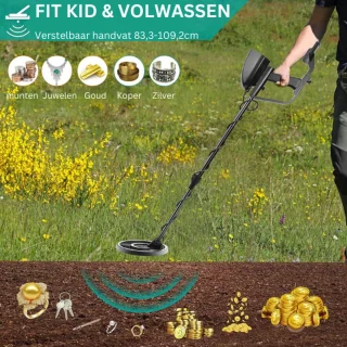 Metaaldetector Kinderen en Volwassenen Met Waterdichte Zoekspoel