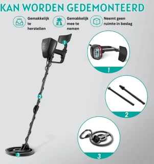 Metaaldetector Kinderen en Volwassenen Met Waterdichte Zoekspoel