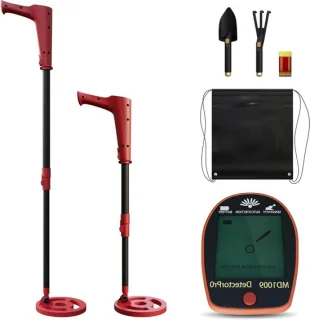 Metaaldetector kinderen Schatzoeker Junior 70-95 cm rood