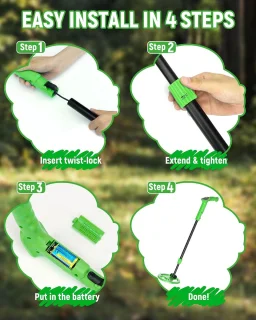 Metaaldetector kinderen schatzoeker set met geanimeerd kleurenscherm, verstelbaar 61-89 cm, meerkleurig
