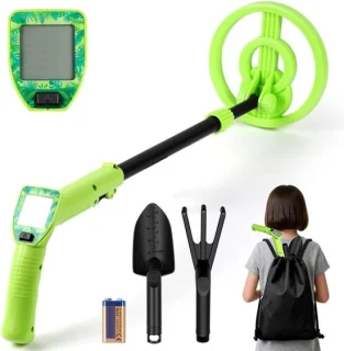 Metaaldetector kinderen schatzoeker speelgoed groen 61-87 cm