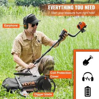 Metaaldetector Kit Professioneel 7 Modi met Schep en Draagtas