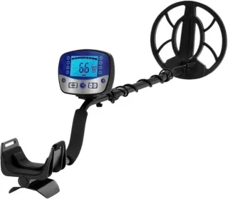 Metaaldetector met waterdichte zoekspoel 10 inch zwart