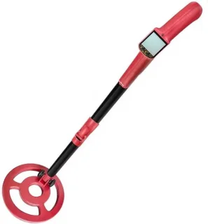 Metaaldetector met zoekspoel 17 cm rood