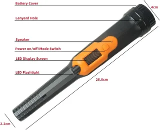 Metaaldetector pinpointer - 25.5 cm - one color