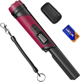 Metaaldetector pinpointer - handheld detector - 26 cm - rood