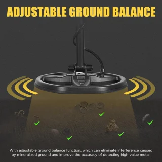 Metaaldetector Pro Plus met waterdichte spoel en hoofdtelefoon