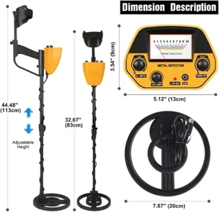 Metaaldetector - Schatzoeker Apparaat - Ondergronds Zoeken - Twee Werkmodi - 20cm Spoel - One Color