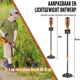 Metaaldetector Set Kind & Volwassenen met Schep, Hark en Draagtas