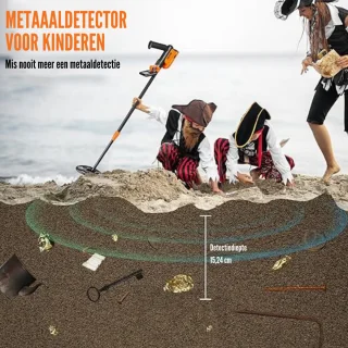 Metaaldetector Set Kind & Volwassenen met Schep, Hark en Draagtas