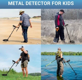 Metaaldetector set voor kinderen met koptelefoon en batterijen