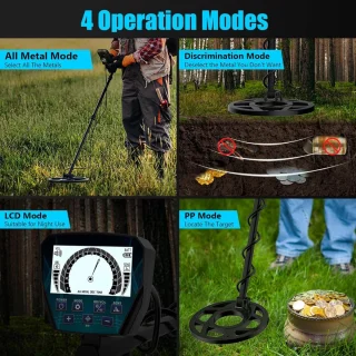 Metaaldetector set voor kinderen met koptelefoon en batterijen