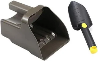 Metaaldetector set zwart goud