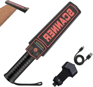 Metaaldetector toverstaf veiligheidstaf - 406 cm - zwart
