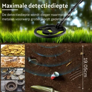 Metaaldetector Verstelbaar LCD Waterdicht Metaaldetector