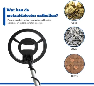 Metaaldetector Verstelbaar met LCD Scherm, Inclusief Batterijen