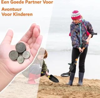 Metaaldetector Verstelbaar Zwart Incl. Schep en Batterijen