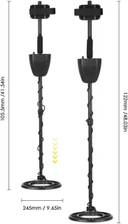 Metaaldetector Volwassenen - Schatzoeker Goudzoeker - Metaal Vinden - Instelbare Gevoeligheid - 122 cm - One Color