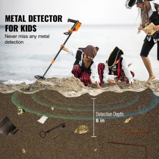 Metaaldetector voor kinderen 6 inch met LCD-scherm en instelbare schacht
