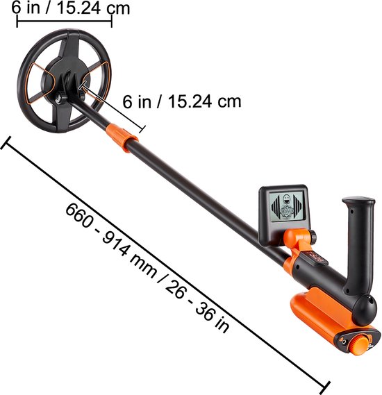 Metaaldetector voor kinderen 6 inch met LCD-scherm en instelbare schacht review