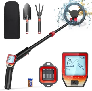 Metaaldetector voor kinderen met 18 cm waterdichte spoel en lcd-display