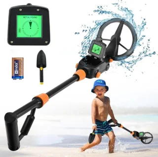Metaaldetector voor kinderen met lcd-display en waterdichte zoekspoel