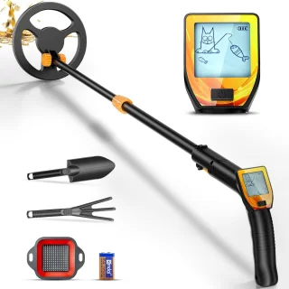 Metaaldetector voor kinderen met verstelbare lengte en lcd-display (oranje)