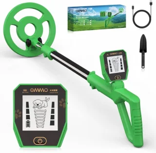 Metaaldetector voor kinderen, oplaadbaar, groen