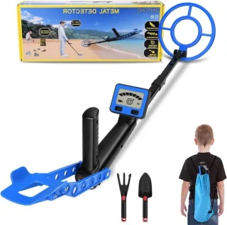 Metaaldetector voor kinderen - schatzoeker tool - verstelbare arm - grijs