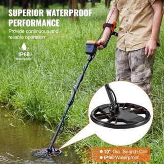 Metaaldetector voor professionals, zwart en oranje