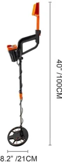 Metaaldetector voor professionals, zwart en oranje